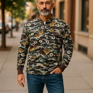 tommy bahama rare polo shirt sweatshirt large relaxed fit cotton long sleeve